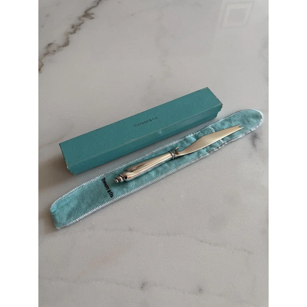 Tiffany & Co Sterling Silver Modern Shell Bar Knife Angela Cummings w/ Box